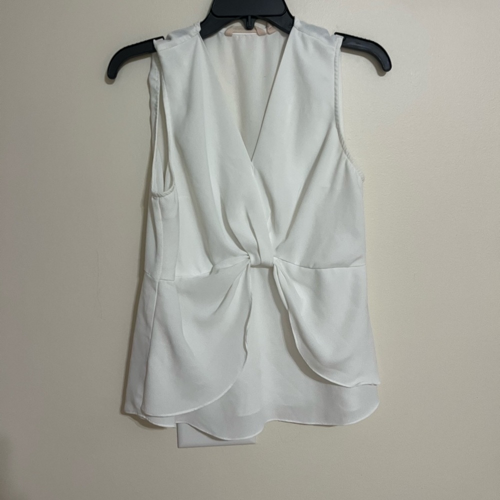 Soft Surroundings White Draped Blouse